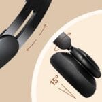 ⁦سماعة أنكر ساوند كور لايف Q30 فوق الأذن - بلوتوث مع إلغاء ضوضاء نشط، صوت عالي الدقة، 40 ساعة تشغيل، تصميم مريح للسفر - أسود⁩ - الصورة ⁦4⁩