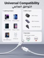 ⁦كابل ِشحن 2M من يوجرين Lightning الي USB-C لايفون⁩ - الصورة ⁦6⁩