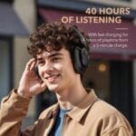 ⁦سماعة أنكر ساوند كور لايف Q30 فوق الأذن - بلوتوث مع إلغاء ضوضاء نشط، صوت عالي الدقة، 40 ساعة تشغيل، تصميم مريح للسفر - أسود⁩ - الصورة ⁦6⁩