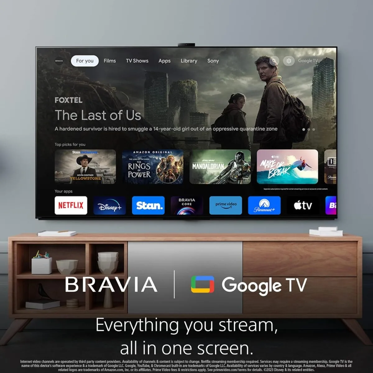 ⁦تلفزيون 55 بوصة سوني ذكي X85L – مصفوفة LED كاملة – 4K UHD – HDR – Google TV – موديل KD55X85L – أحمر⁩ - الصورة ⁦5⁩