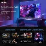 تلفزيون 75 بوصة هاير تلفزيون QLED ذكي – دقة 4K | تردد 120Hz | Dolby Vision & Atmos | HDMI 2.1 | Google TV | تجربة ألعاب متكاملة | تصميم بدون حواف – أسود | موديل H75S80FUX - الصورة 2