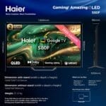 تلفزيون 75 بوصة هاير تلفزيون QLED ذكي – دقة 4K | تردد 120Hz | Dolby Vision & Atmos | HDMI 2.1 | Google TV | تجربة ألعاب متكاملة | تصميم بدون حواف – أسود | موديل H75S80FUX - الصورة 9