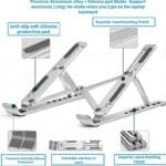 ⁦حامل لابتوب ألومنيوم قابل للتعديل ومحمول من سلفار – دعم تبريد لأجهزة 7 إلى 15.6 بوصة⁩ - الصورة ⁦3⁩