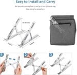 ⁦حامل لابتوب ألومنيوم قابل للتعديل ومحمول من سلفار – دعم تبريد لأجهزة 7 إلى 15.6 بوصة⁩ - الصورة ⁦4⁩