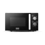 فرن ميكروويف سولو بلاك اند ديكر 20 لتر – 700 واط، 5 مستويات طاقة، تصميم أنيق بمقابض كروم وتجويف رمادي، أسود – MZ2007PSA-B5