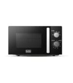 فرن ميكروويف سولو بلاك اند ديكر 20 لتر – 700 واط، 5 مستويات طاقة، تصميم أنيق بمقابض كروم وتجويف رمادي، أسود – MZ2007PSA-B5