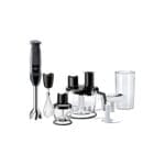 براون خلاط يدوي مالتي كويك 5 – قدرة 1000 واط، 21 سرعة، محضر طعام بسعة 1.5 لتر، خافق وكوب 0.6 لتر، تقنية مقاومة لرذاذ الماء، موديل MQ5285BK، لون أسود