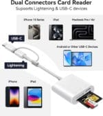 ⁦قارئ بطاقات SD ثنائي الاتجاه لأجهزة iPhone وأجهزة USB-C من Oyuiasle⁩ - الصورة ⁦3⁩