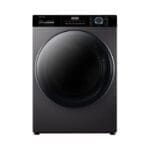 غسالة أمامية جنرال سوبريم 12 كجم – 14 برنامج، محرك إنفرتر، تصميم فضي داكن – موديل GSFL120WH