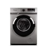 غسالة أمامية 8 كجم من سوبر جينيرال – 1400 دورة/دقيقة، شاشة LED رقمية، غسيل سريع، هادئة، موفرة للطاقة، أسطوانة ستانلس ستيل، فضية – KSGW8500NLED