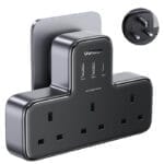 يوجرين شريط طاقة 6 في 1 – واقي من زيادة التيار مع شحن سريع USB-C | ثلاث مقابس كهربائية + 3 منافذ USB | تصميم مدمج لمطبخك أو مكتبك