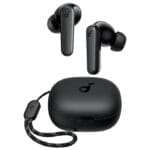 سماعات انكر P20i لاسلكية، منافذ تشغيل 10 مم لصوت قوي، بلوتوث 5.3، زمن 30 ساعة، IPX5 مقاومة الماء، 2 ميكروفونات لاتصالات ذكاء اصطناعي، 22 إعدادًا مُسبقًا EQs، أسود