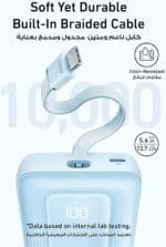 باور بانك انكر زولو – 10000mAh، شحن سريع 30 واط مع كابل USB-C مدمج متوافق مع iPhone وAndriod – أسود - الصورة 4