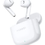 سماعات هواوي فري بادز SE 2 – لاسلكية بلوتوث، بطارية تدوم حتى 40 ساعة، شحن سريع، تصميم مريح وخفيف – أبيض + هواوي كير بلس