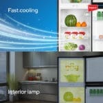 ⁦ثلاجة امبيكس مزدوجة الباب بسعة 138 لتر (4.5 قدم) – تبريد سريع، قفل أمان، موفرة للطاقة، موديل IRF 138C، ضمان سنتين⁩ - الصورة ⁦2⁩