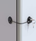 قفل أمان متعدد الاستخدام من هافن هاوس – عبوة من قطعتين مع مفاتيح وأشرطة لاصقة – لحماية الثلاجات والخزائن والأدراج