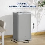 ⁦ثلاجة صغيرة نيكاي 85 لتر (3 قدم مكعب) – منظم حرارة قابل للتعديل، موديل NRF110N23S، فضي، ضمان سنتين⁩ - الصورة ⁦2⁩