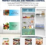 ⁦ثلاجة صغيرة نيكاي 85 لتر (3 قدم مكعب) – منظم حرارة قابل للتعديل، موديل NRF110N23S، فضي، ضمان سنتين⁩ - الصورة ⁦3⁩