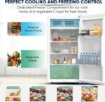 ⁦ثلاجة صغيرة 85 لتر من نيكاي، بمنظم حرارة وقفل أمان، أبيض - موديل NRF110N23W⁩ - الصورة ⁦3⁩