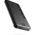 باور بانك من انكر باور بانك 325 كور 20 كيه II ) بطارية 20000mAh مع منفذين شحن فائق السرعة 15 واط الليثيوم أسود