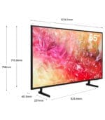 ⁦تلفزيون 55 بوصة سامسونج سمارت Crystal UHD – موديل UA55DU7000UXSA (2024) – أسود⁩ - الصورة ⁦3⁩