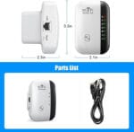 ⁦موسع Wi-Fi من Union Sky يغطي حتى 3000 قدم² ويدعم 35 جهازًا مع منفذ إيثرنت⁩ - الصورة ⁦2⁩