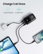 ⁦اي ان يو باور بانك 10000mAh – شحن سريع PD 3.0 & QC 4.0، تصميم مدمج، 3 مخارج، USB-C – أداء قوي في حجم صغير⁩ - الصورة ⁦6⁩