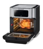 ⁦فرن مقلاة هوائية بلاك اند ديكر 1500 واط – سعة 12 لتر، تحكم رقمي، 10 برامج مؤقت 90 دقيقة، AOF100-B5، فضي⁩ - الصورة ⁦3⁩