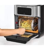 ⁦فرن مقلاة هوائية بلاك اند ديكر 1500 واط – سعة 12 لتر، تحكم رقمي، 10 برامج مؤقت 90 دقيقة، AOF100-B5، فضي⁩ - الصورة ⁦6⁩