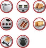 ⁦صانعة سندويشات 3 في 1 بلاك+ديكر، 1400 واط، ألواح قابلة للتبديل، سعة 4 شرائح – TS4130-B5⁩ - الصورة ⁦7⁩