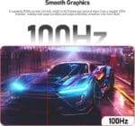 ⁦شاشة ألعاب منحنية 27 بوصة FHD، 100Hz، بدون حواف، مكبر صوت مدمج، 100% sRGB، سطوع 300 شمعة، منGAWFOLK⁩ - الصورة ⁦7⁩