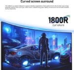 ⁦شاشة ألعاب منحنية 27 بوصة FHD، 100Hz، بدون حواف، مكبر صوت مدمج، 100% sRGB، سطوع 300 شمعة، منGAWFOLK⁩ - الصورة ⁦6⁩