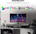 ⁦شاشة ألعاب منحنية 27 بوصة FHD، 100Hz، بدون حواف، مكبر صوت مدمج، 100% sRGB، سطوع 300 شمعة، منGAWFOLK⁩ - الصورة ⁦5⁩