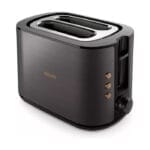 محمصة خبز فيليبس 5000 سيريز - فتحتين عريضتين - 950 واط - 8 مستويات تحميص - نحاسي/أسود - موديل HD2650/31