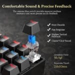 ⁦كيبورد ألعاب ميكانيكي Redragon K552 – مفاتيح حمراء، RGB، 87 مفتاح، مقاوم للغبار، سلكي – أسود⁩ - الصورة ⁦2⁩