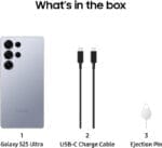 ⁦موبايل من سامسونج جالاكسي S25 ألترا، سعة تخزين 256 جيجابايت، باللون سيلفر بلو التيتانيوم⁩ - الصورة ⁦4⁩