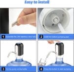 ⁦موزع مياه اوتوماتيكي من سكاي تاتش، مضخة مياه وراديو قابلة لاعادة الشحن بمنفذ USB، لون اسود⁩ - الصورة ⁦2⁩