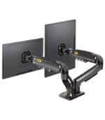 حامل شاشة مكتبي مزدوج F160 من North Bayou – دوران كامل لشاشتين 17-27 بوصة