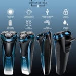 ⁦ماكينة حلاقة كهربائية للرجال مقاومة للماء IPX7 – بشاشة LED ورؤوس بديلة – للحلاقة الرطبة والجافة ومناسبة للسفر⁩ - الصورة ⁦2⁩