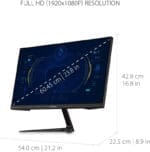 ⁦شاشة الألعاب فيوسونيك ViewSonic VX2418-P-MHD – مقاس 24 إنش، FHD، 165Hz، استجابة 1ms، FreeSync، بدون إطار، أسود⁩ - الصورة ⁦3⁩