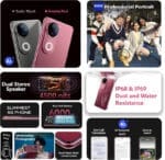 ⁦فيفو V50 5G – أحمر إنكورا، 12GB RAM، سعة 256GB | شاشة AMOLED منحنية 120Hz | كاميرا Zeiss بدقة 50MP | بطارية 6000mAh بتقنية BlueVolt | مقاومة IP69 | إصدار الشرق الأوسط مع هدايا وضمان لمدة 24 شهرًا⁩ - الصورة ⁦9⁩