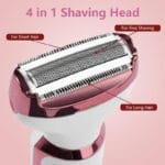 ماكينة حلاقة RWR 4 في 1 للنساء – وجه، جسم، أنف، حواجب – قابلة للشحن، بدون ألم - الصورة 2