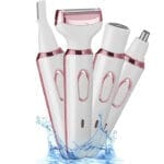 ماكينة حلاقة RWR 4 في 1 للنساء – وجه، جسم، أنف، حواجب – قابلة للشحن، بدون ألم