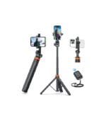 حامل ثلاثي القوائم للجوال من Yocos بارتفاع 62 إنش – عصا سيلفي قابلة للتمدد مع جهاز تحكم عن بعد، متوافق مع هواتف iPhone وAndroid، تصميم متين مع منفذ كولد-شو للتصوير الاحترافي