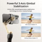 ⁦مثبت DJI Osmo Gimbal 7 ثلاثي المحاور للهواتف – تتبع ذكي، إضاءة مدمجة، إطلاق سريع، عصا تمديد وحامل ثلاثي⁩ - الصورة ⁦3⁩