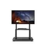 حامل تلفزيون متحرك بعجلات دوارة من Xolofus – يناسب الشاشات 32 إلى 70 بوصة، شديد التحمل، ارتفاع قابل للتعديل، مناسب للمدارس والمنازل والشقق – لون أسود